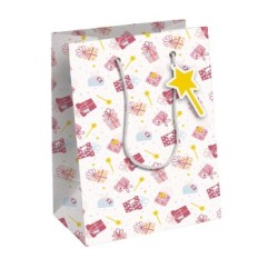 Sac cadeau moyen Excellia 21,5x10,2x25,3cm - Rose 6