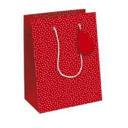 Sac cadeau moyen Excellia 21,5x10,2x25,3cm - Rouge 3