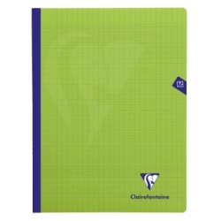 Cahier brochure cousue Mimesys - Vert - 24 x 32 cm - Séyès (grands carreaux)