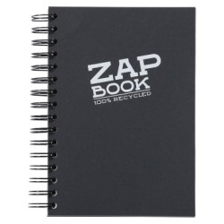 Carnet papier recyclé Zap Book 80g - Noir - 320 - Intégrale - 14,8 x 21 cm