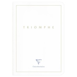 Carnet piqué Triomphe - Blanc - Blanc - Sérigraphie Or - Ligné