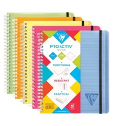 Proactiv'Book cahier reliure intégrale Linicolor - 180 - 16 x 21 cm - A5+ - Ligné + carde en-tête