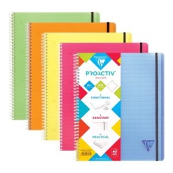 Proactiv'Book cahier reliure intégrale Linicolor - 160 - 22,5 x 29,7 cm - A4+ - 5/5 + marge et cadre en-tête