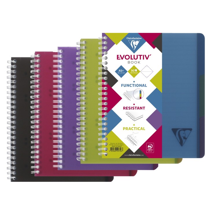 Evolutiv'Book cahier reliure intégrale Linicolor