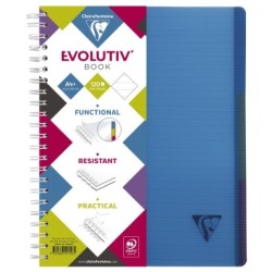 Evolutiv'Book cahier reliure intégrale Linicolor - 240 - 22,5 x 29,7 cm - A4+ - Ligné + marge et cadre en-tête