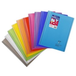 Cahier reliure intégrale enveloppante Koverbook - Assortis - 100 - 24 x 32 cm - Séyès (grands carreaux)