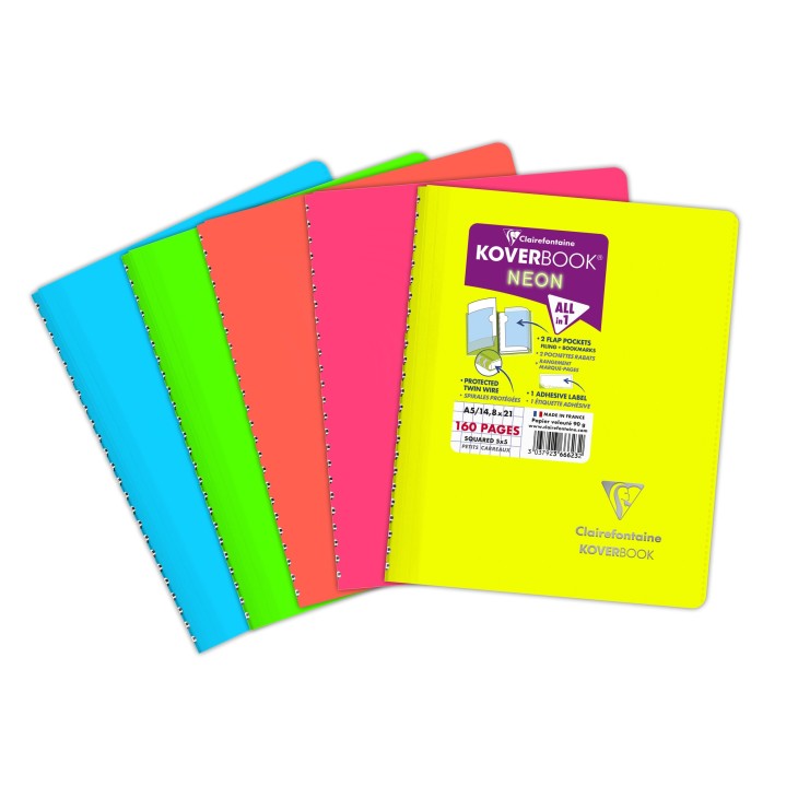 Carnet reliure intégrale enveloppante Koverbook Neon