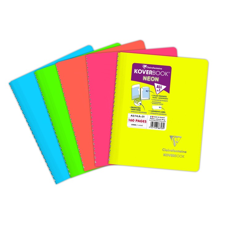 Carnet reliure intégrale enveloppante Koverbook Neon