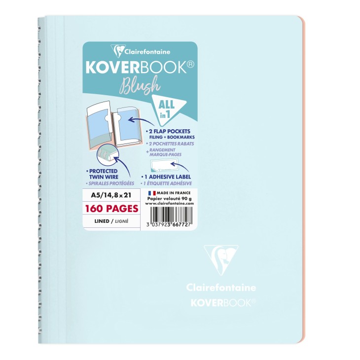 Carnet reliure intégrale enveloppante Koverbook Blush