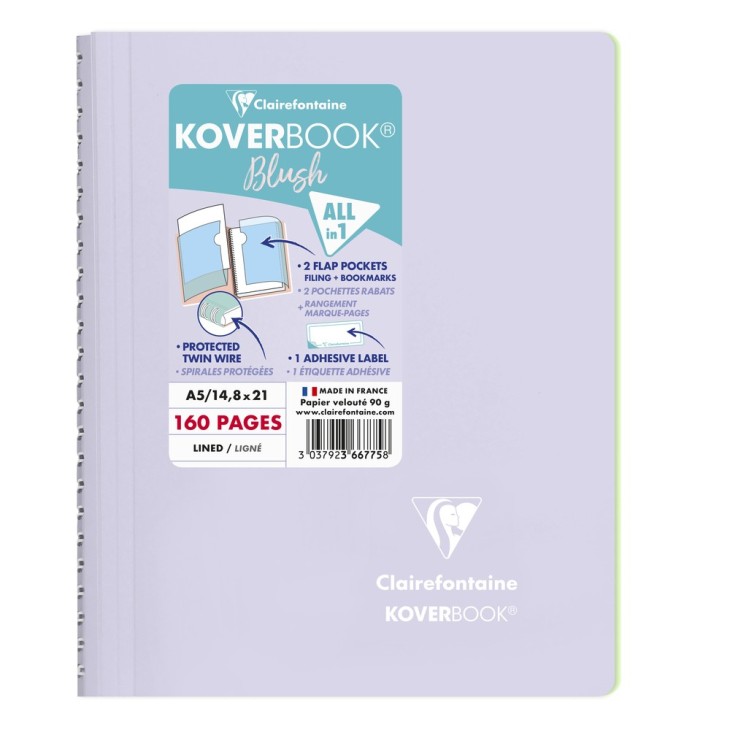 Carnet reliure intégrale enveloppante Koverbook Blush