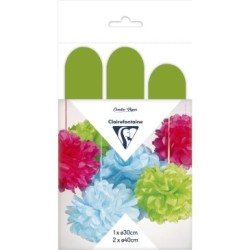 Pompons en soie - Vert - Vert