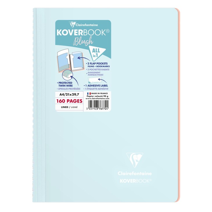 Cahier reliure intégrale enveloppante Koverbook Blush