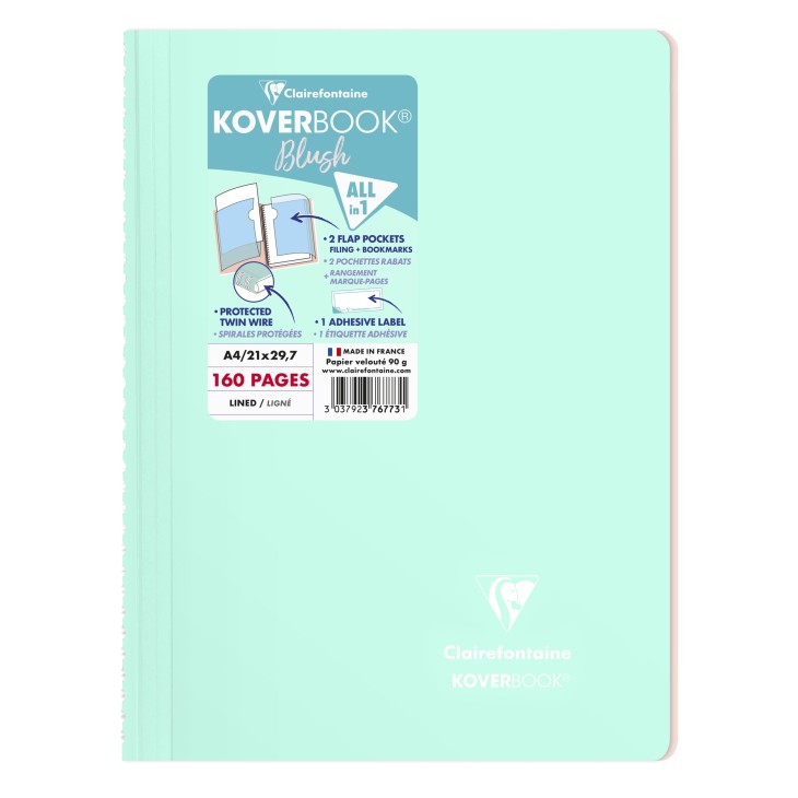 Cahier reliure intégrale enveloppante Koverbook Blush