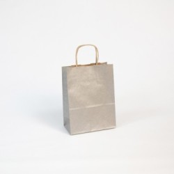 25 Sac cadeau kraft 16x8x21cm - Argent