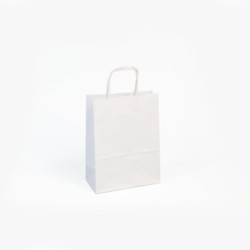 25 Sac cadeau kraft 16x8x21cm - Blanc