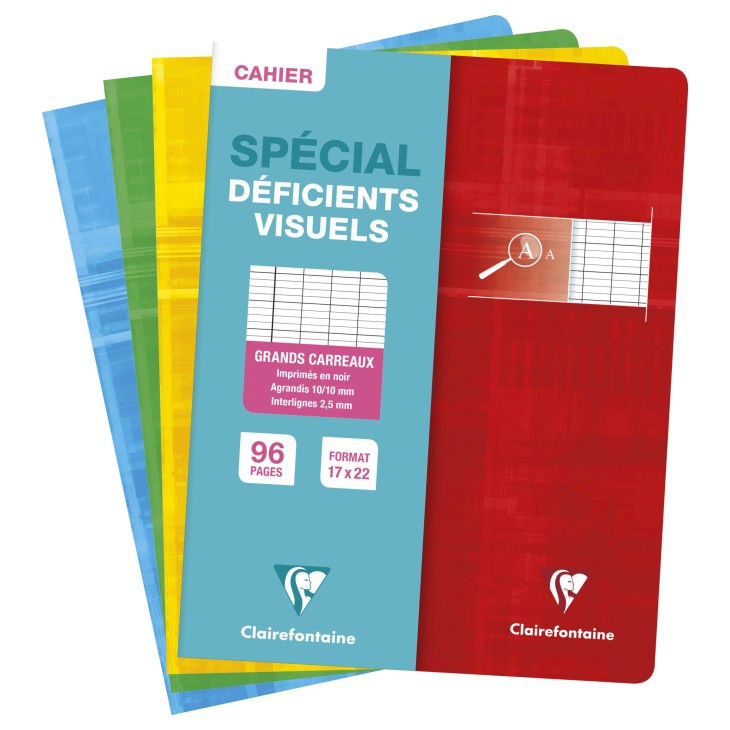 Cahier piqué déficients visuels