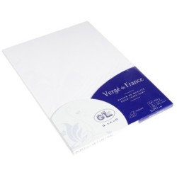 Feuille Vergé de France A4 210g - Extra blanc - Extra blanc