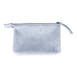 Plume - Pochette plate 2 compartiments - Bleu - 13 x 9 cm