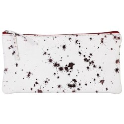 Cosmicuir - Trousse plate - Cerise - daim