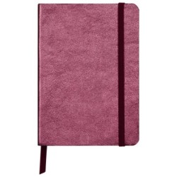 Cuirisé - Carnet cuir - Cerise - Brochure souple - 10,5 x 14,8 cm - Uni