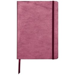 Cuirisé - Carnet cuir - Cerise - Brochure souple - 14,8 x 21 cm - Ligné