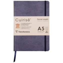 Cuirisé - Carnet cuir - Pétrole - Brochure souple - 14,8 x 21 cm - Ligné