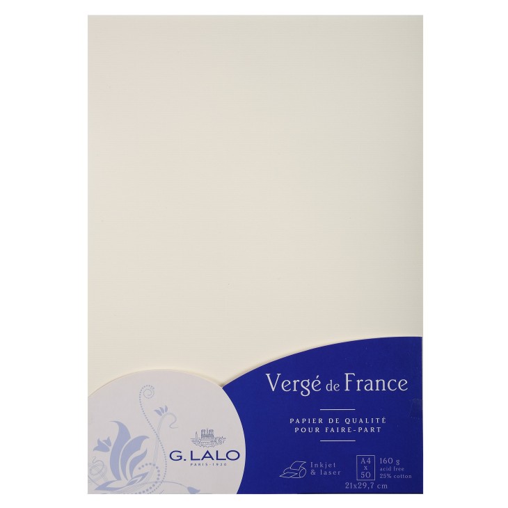 Feuille Vergé de France A4 160g