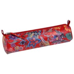 Céleste - Trousse ronde - Jardin rouge