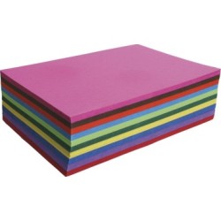 Papier couleur recyclé en assortiment - 21 x 16 cm - 120 g/m²