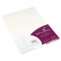 Feuille Vélin pur coton A4 125g