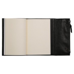 Cuir naturel & noir - Porte-carnet_1