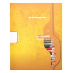 Cahier Dessin scolaire piqué 7000 - 16 - 17 x 22 cm - 90 g/m² - O (uni)