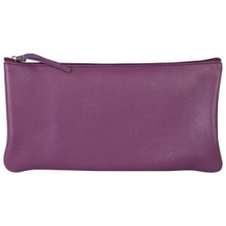 Cuir teinté - Trousse plate - Violet