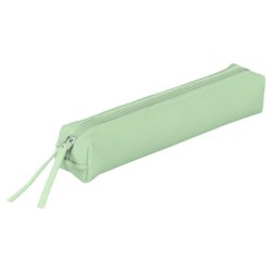 Cuir teinté - Trousse slim - Vert pistache