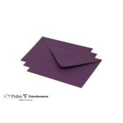 Enveloppe Pollen 12,5x13,8cm - Cassis - Cassis - Papier lisse