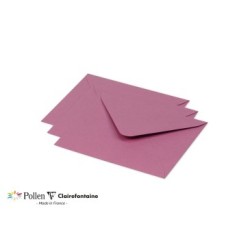 Enveloppe Pollen 12,5x13,8cm - Rose hortensia - Rose hortensia - Papier lisse