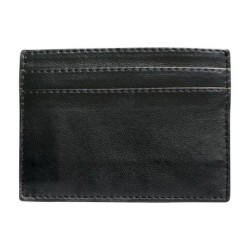 Cuir naturel & noir - Porte-cartes CB