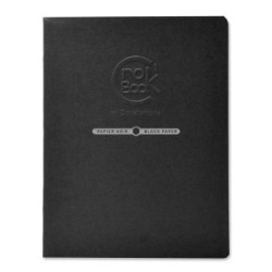 Carnet papier croquis Crok'Book 120g noir - Noir - Noir - 17 x 22 cm - 120 g/m² - Portrait