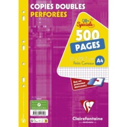 Copies doubles sous étui - 500 - 21 x 29,7 cm - 5/5 (petits carreaux)