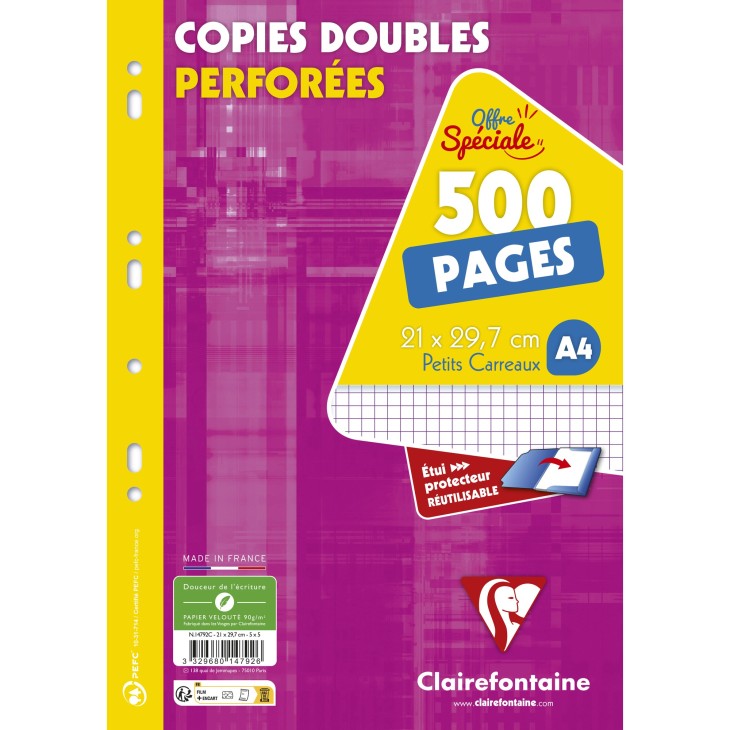 Copies doubles sous étui