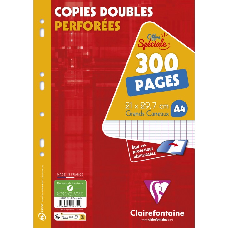 Copies doubles sous étui