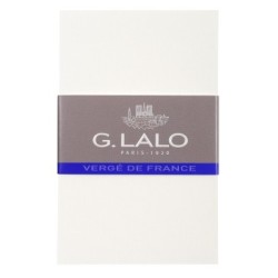 Carte simple Vergé de France 8,5x13,5cm - Blanc - Blanc