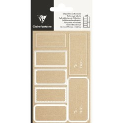 Sachet de 28 étiquettes adhésives rectangulaires - Blanc