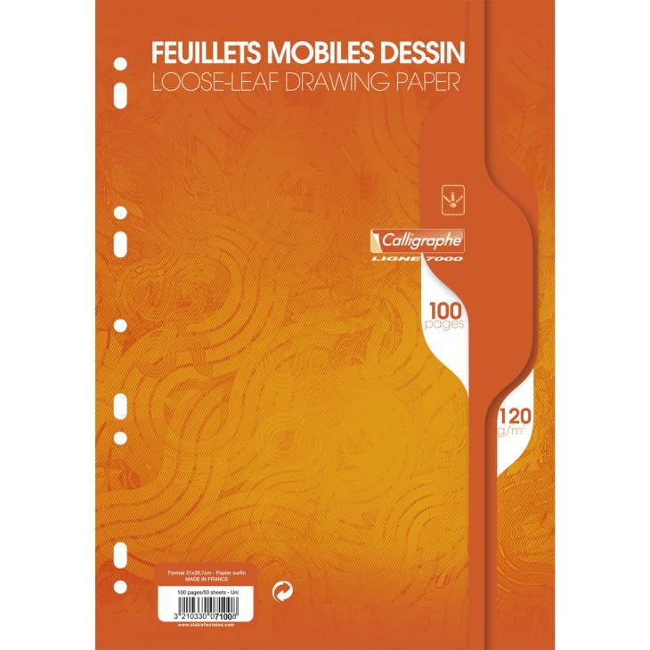 Feuillets mobiles dessin scolaire sous film 7000