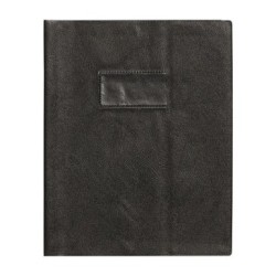 Protège-cahiers grain cuir - Noir - 17 x 22 cm