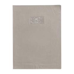 Protège-cahiers grain cuir - Gris - 21 x 29,7 cm