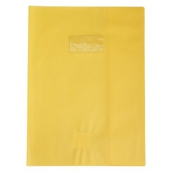 Protège-cahiers grain cuir - Jaune - 24 x 32 cm