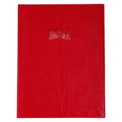 Protège-cahiers grain cuir - Rouge - 24 x 32 cm