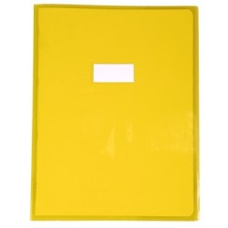 Protège-cahiers cristalux - Jaune - 24 x 32 cm