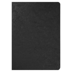 Cahier piqué Age Bag - Noir - Ligné + marge